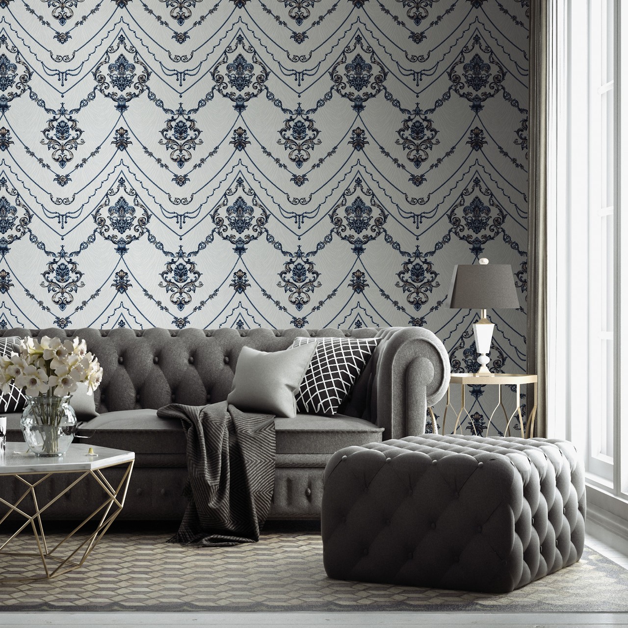 Vinyl Foam wallpaper on non-woven base Vinil Lankaran  DHS-1416/1 Light Brown 10,05 x