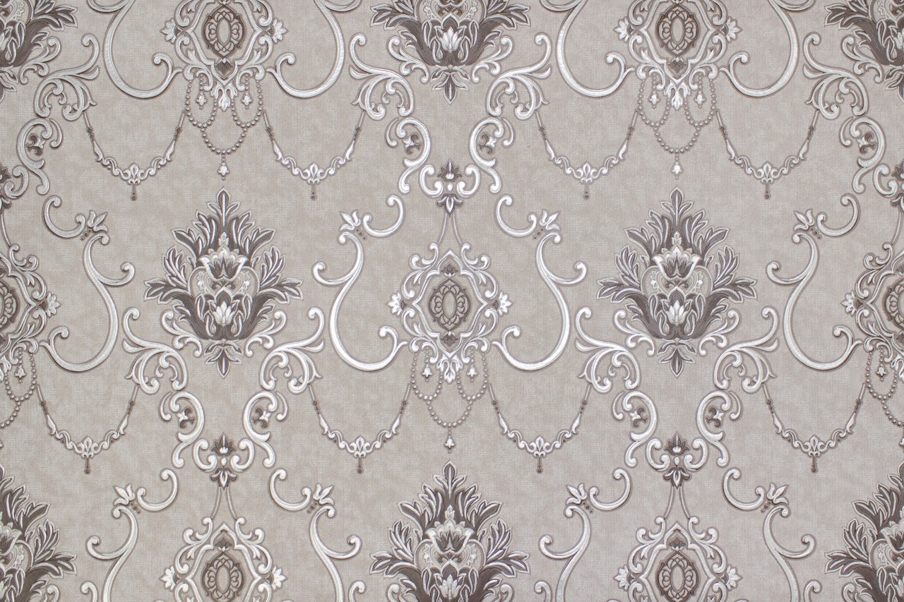 Vinyl Foam wallpaper on non-woven base Vinil Zan DHV-1249/3 Dark Brown 10,05 x 1,06 m