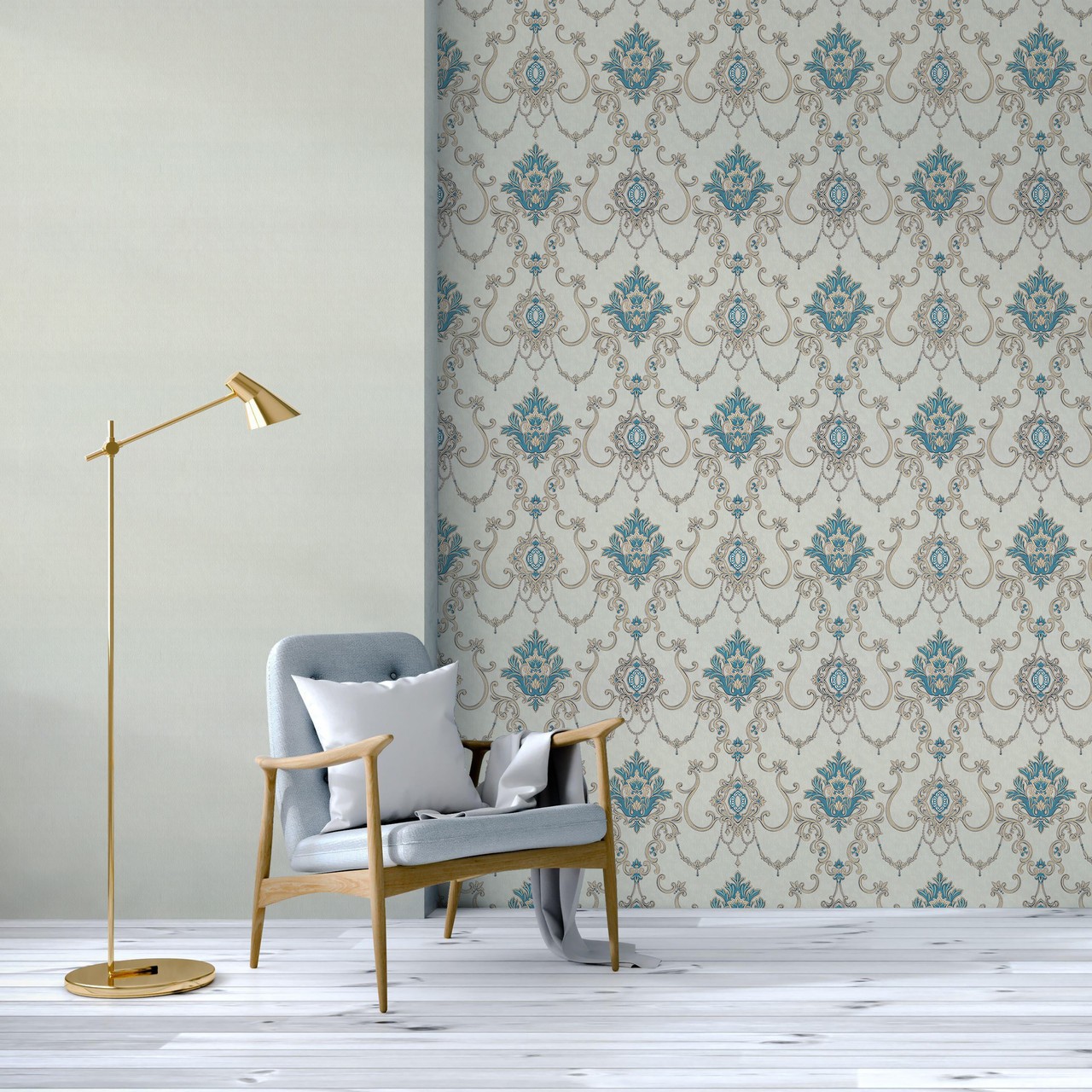 Vinyl Foam wallpaper on non-woven base Vinil Zan DHV-1249/7 Lavender 10,05 x 1,06 m