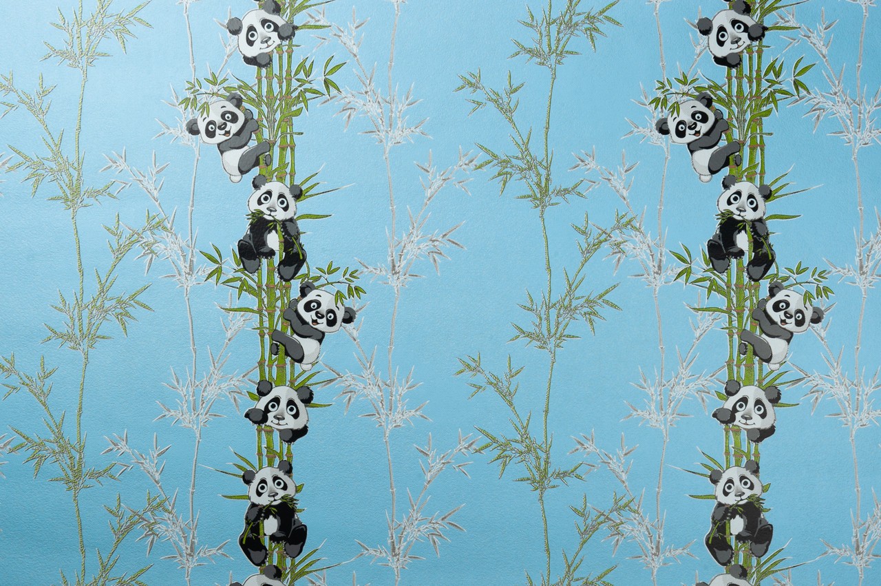 Vinyl Foam wallpaper on non-woven base Vinil Pandas DHN-1427/5 Blue 10,05 x 1,06 m