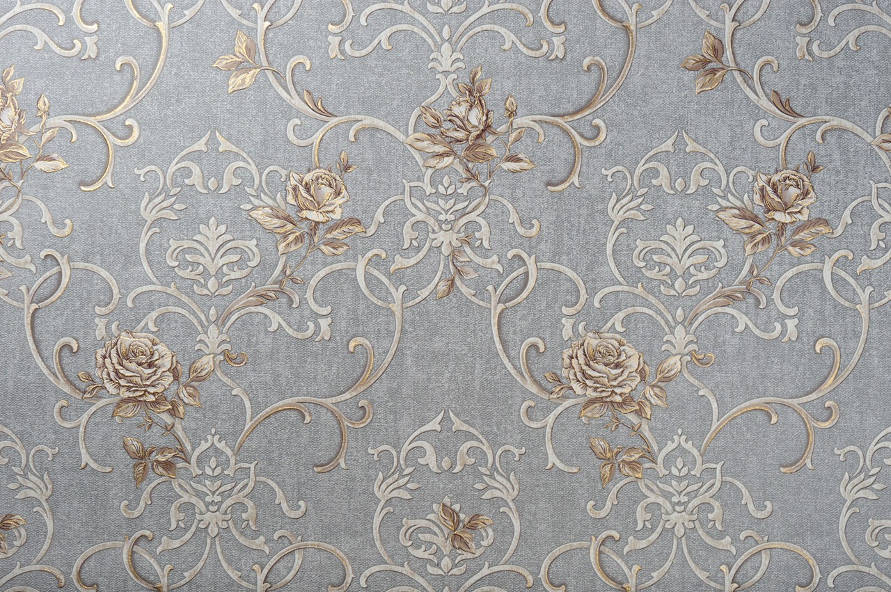 Vinyl Foam wallpaper on non-woven base Vinil Donna  DHS-1460/5 Dark Gray 10,05 x 1,06 m