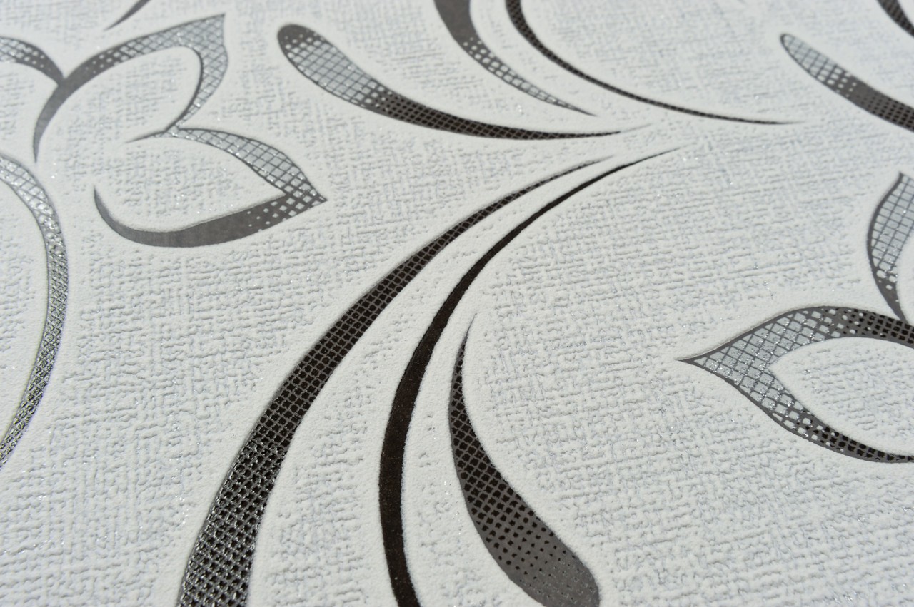 Vinyl Foam wallpaper on paper backing Vinil Delight WKV 1-1226 Light-Gray 10,05 x 0,53 m