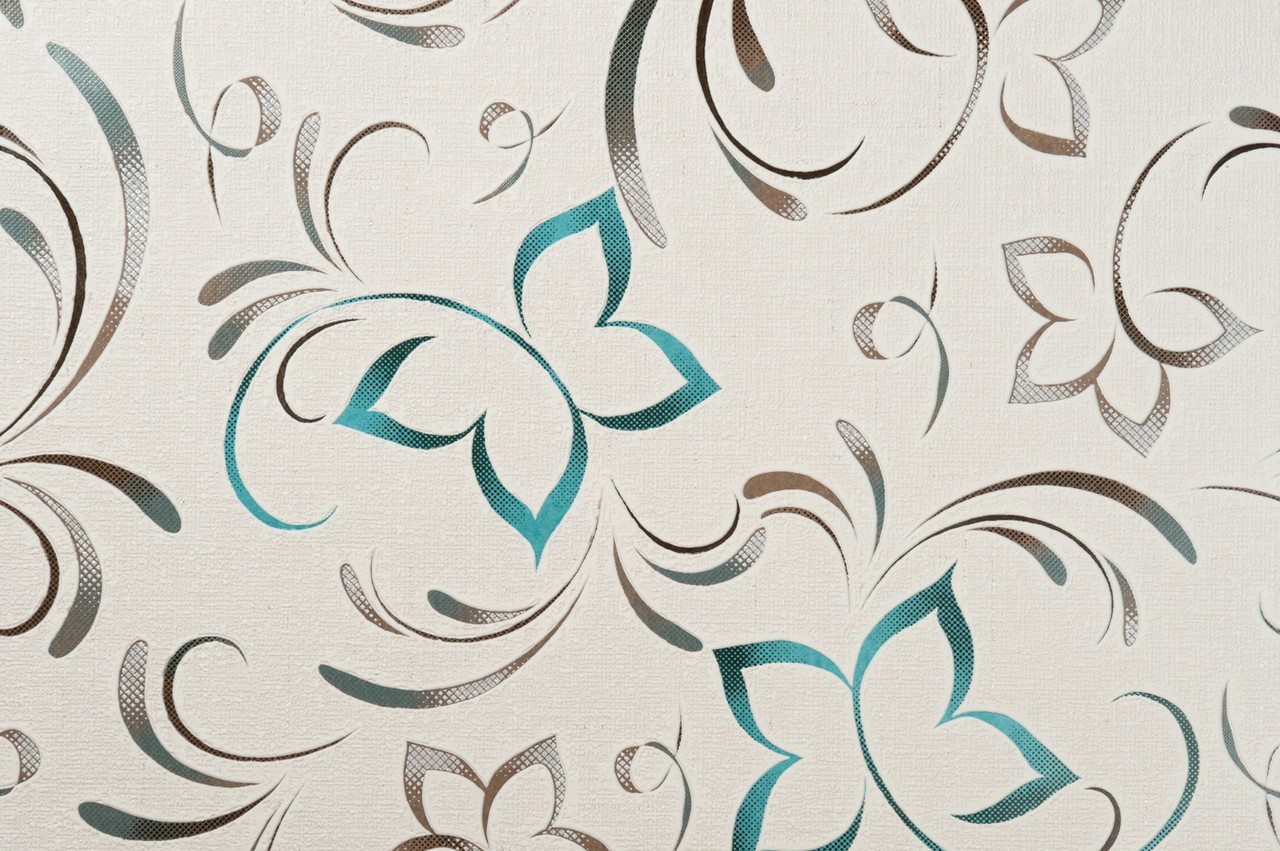 Vinyl Foam wallpaper on paper backing Vinil Delight WKV 3-1226 Gray-Turquoise 10,05 x 0,53 m