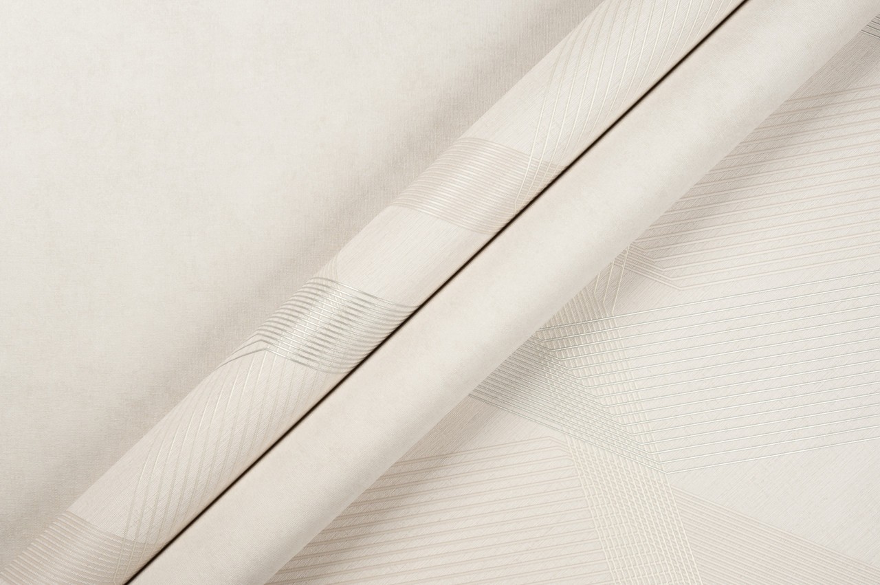 Hot Embossed wallpaper on Non-Woven Base Vinil Fringe TFSH 3-1431 Cold-Beige 10,05 x 1,06 m