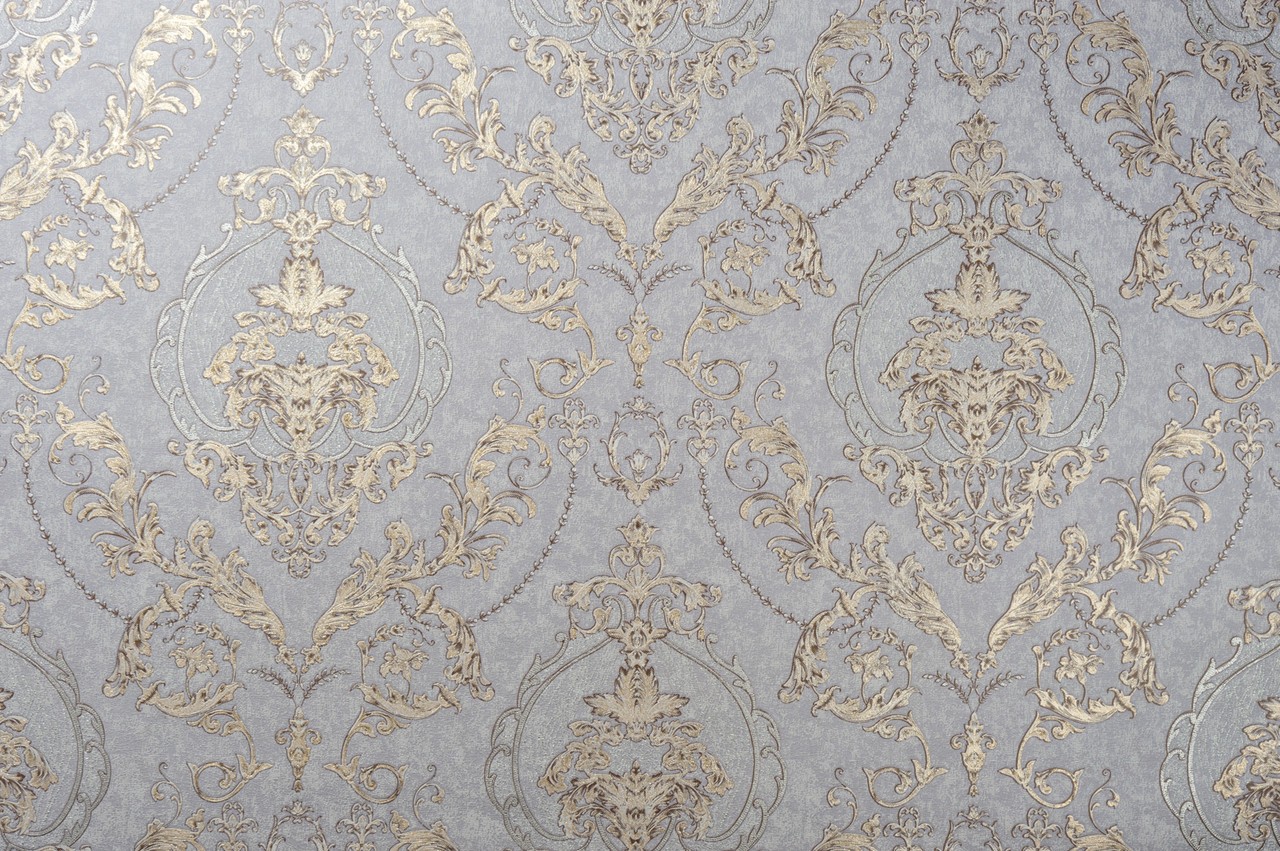 Vinyl Foam wallpaper on non-woven base Vinil Malena DHV-1484/4 Gray-Purple 10,05 x 1,06 m