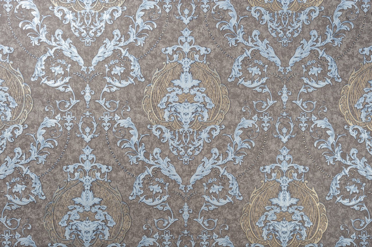 Vinyl Foam wallpaper on non-woven base Vinil Malena DHV-1484/6 Brown 10,05 x 1,06 m