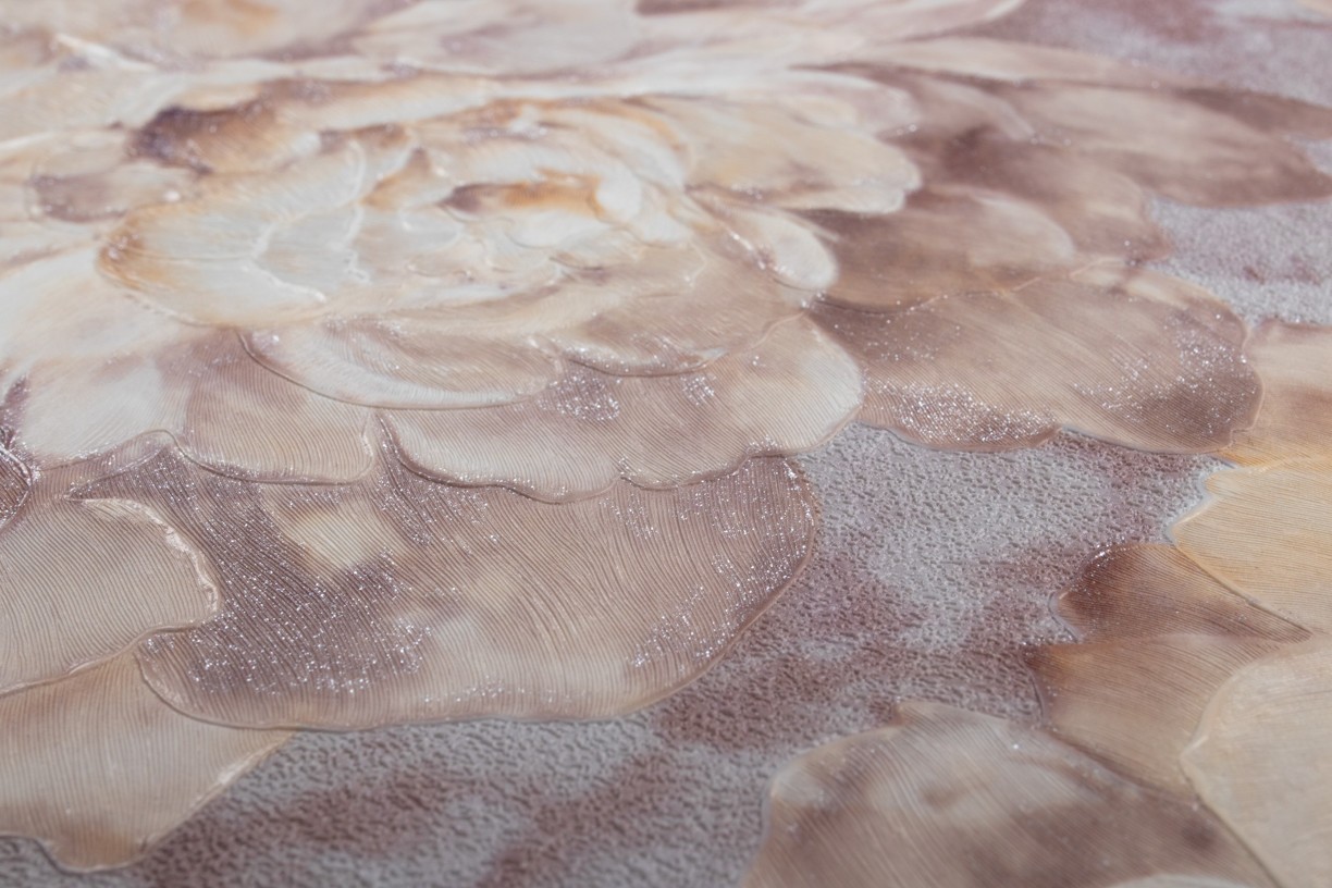 Hot Embossed wallpaper on Non-Woven Base Vinil Norwood VIP 5-1240 Gray-Brown 10,05 x 1,06 m