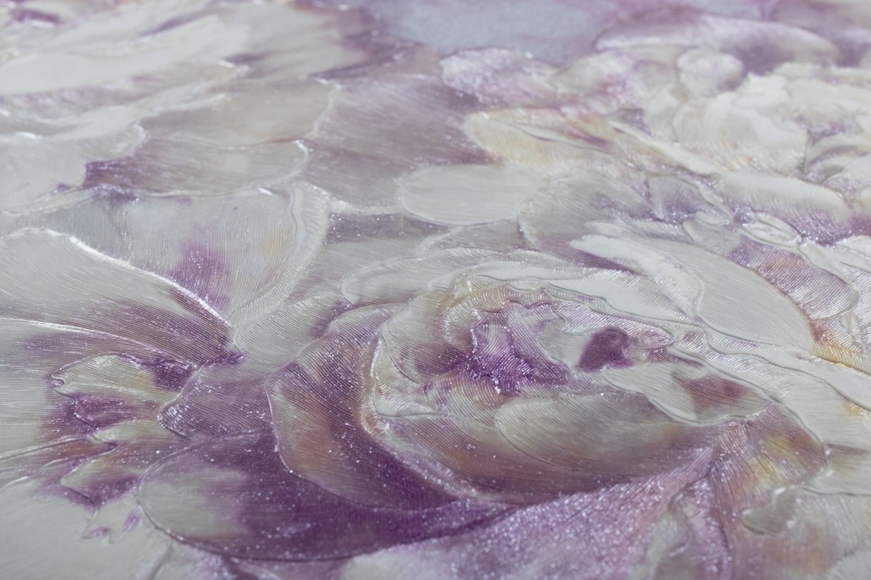 Hot Embossed wallpaper on Non-Woven Base Vinil Norwood VIP 6-1240 Gray-Purple 10,05 x 1,06 m
