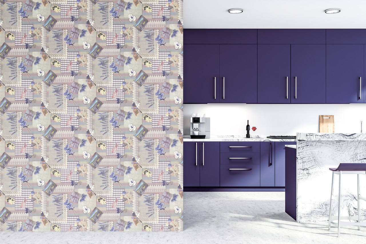 Hot Embossed wallpaper on Non-Woven Base Vinil Lavender SHT 1-1532 Beige Sand 10,05 x 1,06 m