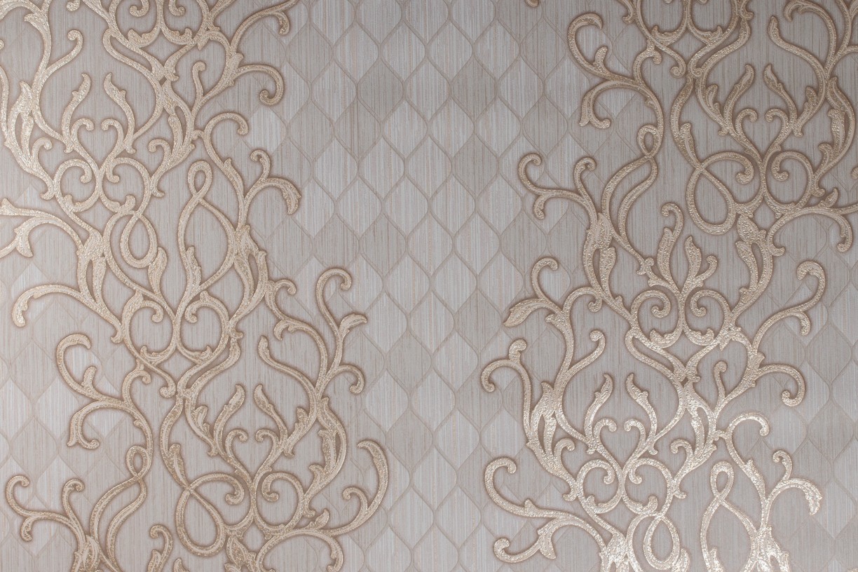 Vinyl Foam wallpaper on non-woven base Vinil Amina  DHS-1474/3 Gray-Beige 10,05 x 1,06 m
