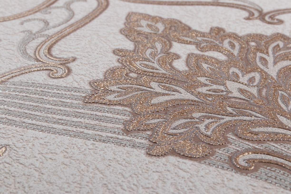 Vinyl Foam wallpaper on non-woven base Vinil ARABELLA DHV-1482/3 Light Brown 10,05 x 1,06 m