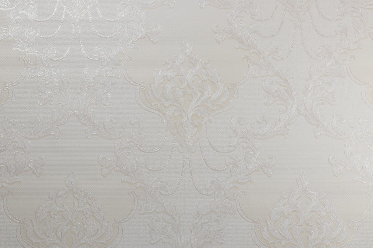 Vinyl Foam wallpaper on non-woven base Vinil Atreyu DHV-1485/3 White 10,05 x 1,06 m