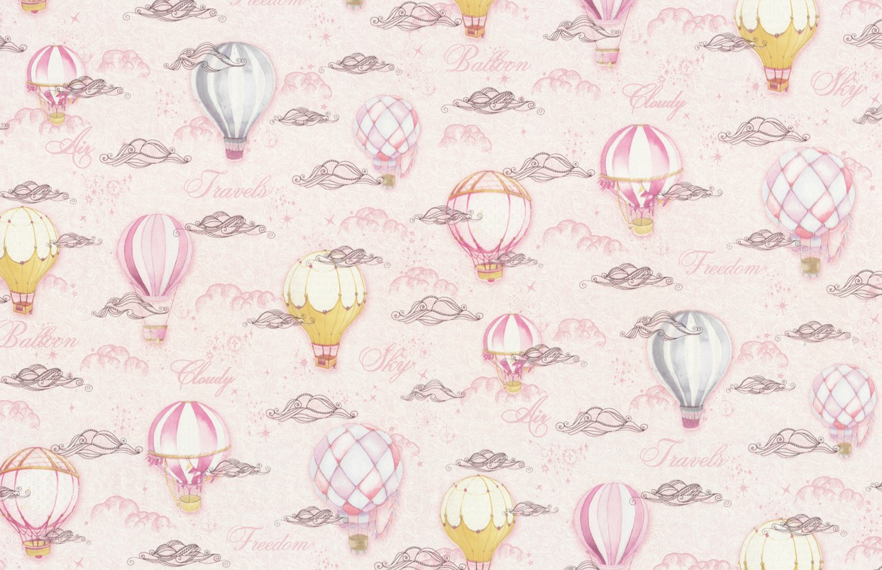 Hot Embossed wallpaper on Non-Woven Base Vinil Sky SHT 3-1537 Pink 10,05 x 1,06 m