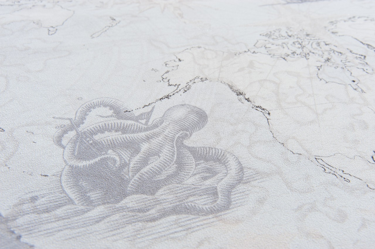 Hot Embossed wallpaper on Non-Woven Base Vinil Odyssey SHT 2-1539 Blue-Gray 10,05 x 1,06 m