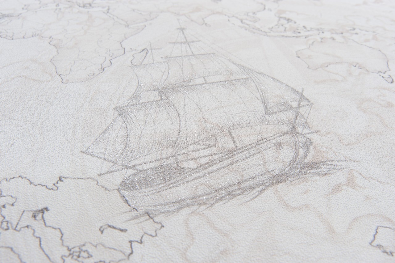 Hot Embossed wallpaper on Non-Woven Base Vinil Odyssey SHT 3-1539 Gray-Sandy 10,05 x 1,06 m