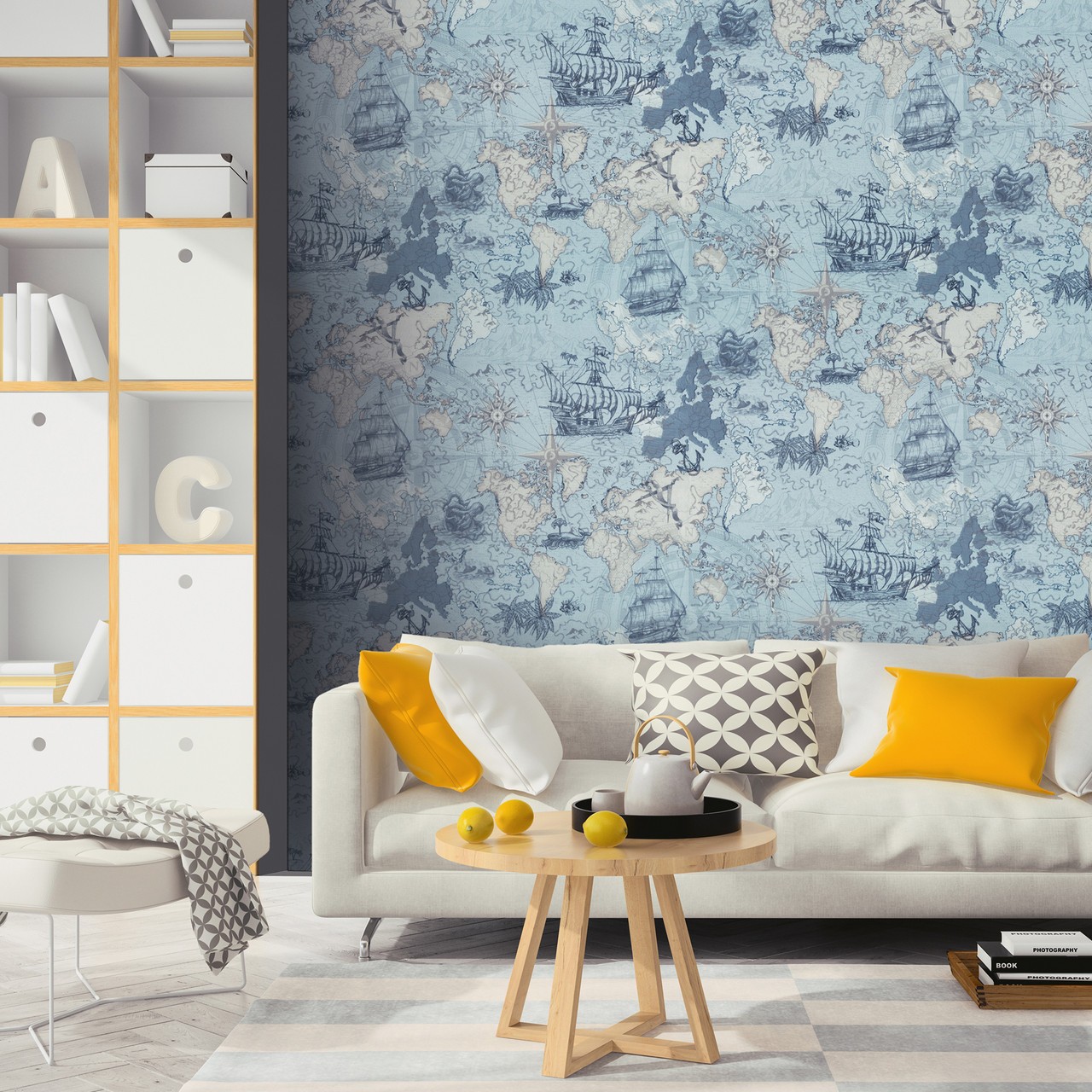 Hot Embossed wallpaper on Non-Woven Base Vinil Odyssey SHT 4-1539 Beige 10,05 x 1,06 m