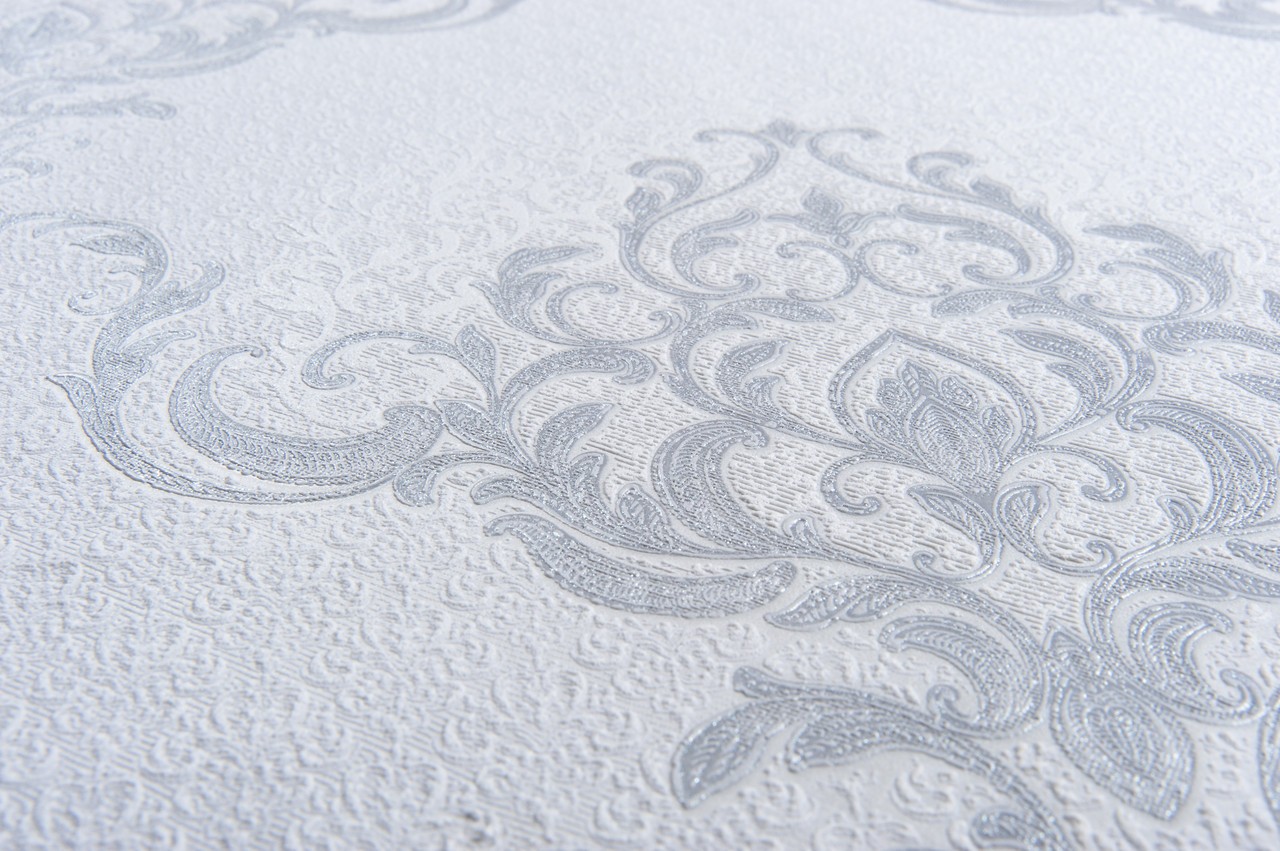 Vinyl Foam wallpaper on non-woven base Vinil Damir DHV-1486/3 Gray Blue 10,05 x 1,06 m