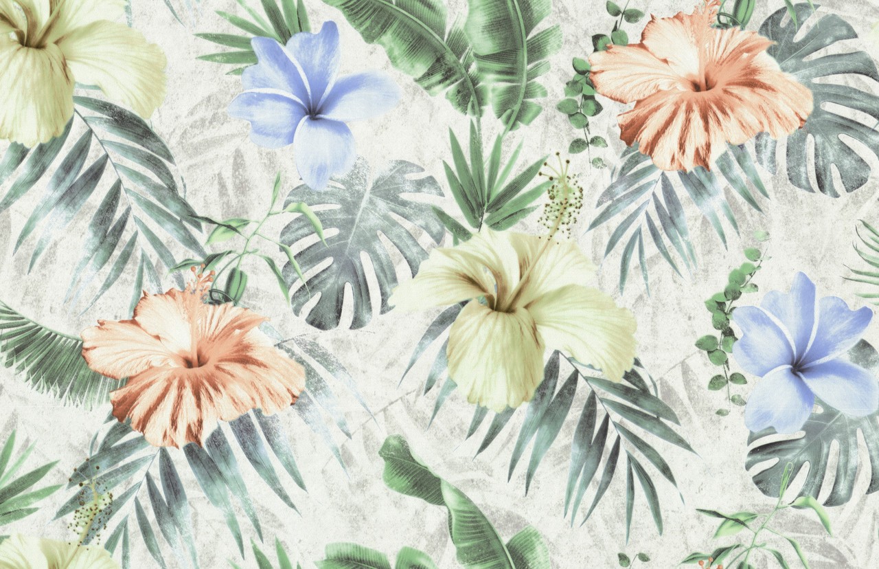 Hot Embossed wallpaper on Non-Woven Base Vinil Paradise SHT 3-1562 Green Gray 10,05 x 1,06 m