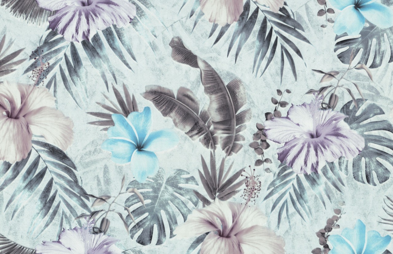 Hot Embossed wallpaper on Non-Woven Base Vinil Paradise SHT 4-1562 Purple-Blue-Gray 10,05 x 1,06 m