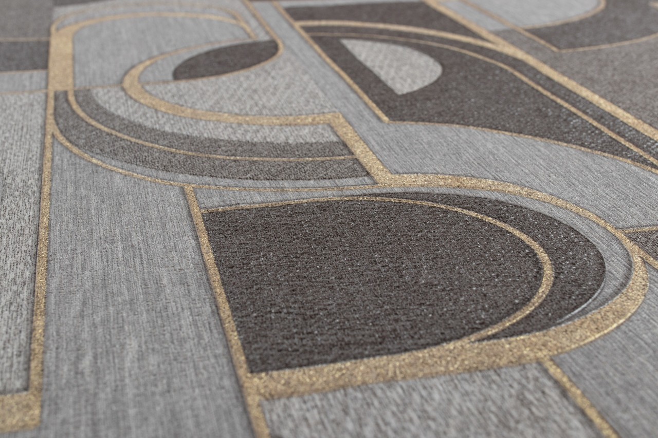 Hot Embossed wallpaper on Non-Woven Base Vinil Lion TFSH 5-1432 Gray-Black 10,05 x 1,06 m
