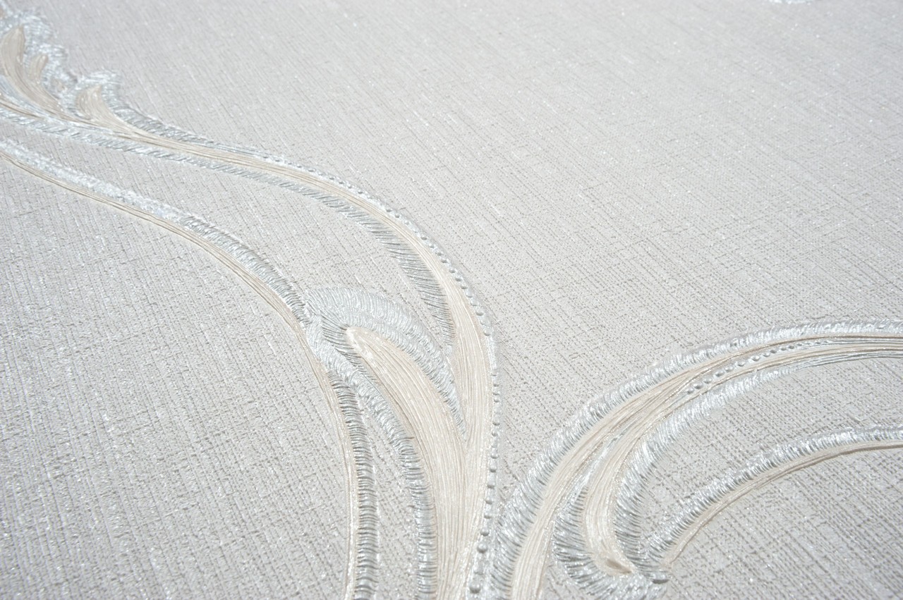 Hot Embossed wallpaper on Non-Woven Base Vinil Vensan PVIP 5-1571 Light-Gray 10,05 x 1,06 m