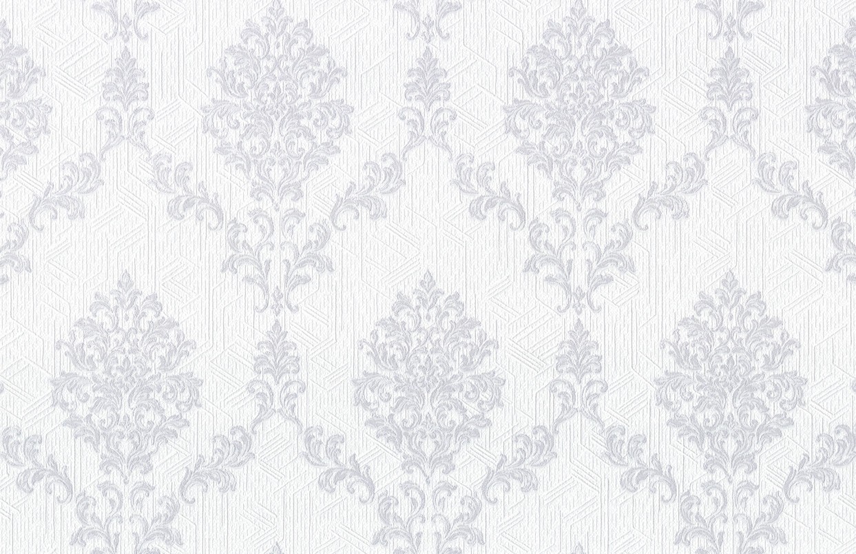 Vinyl Foam wallpaper on non-woven base Vinil Shamani DHV-1489/3 White 10,05 x 1,06 m
