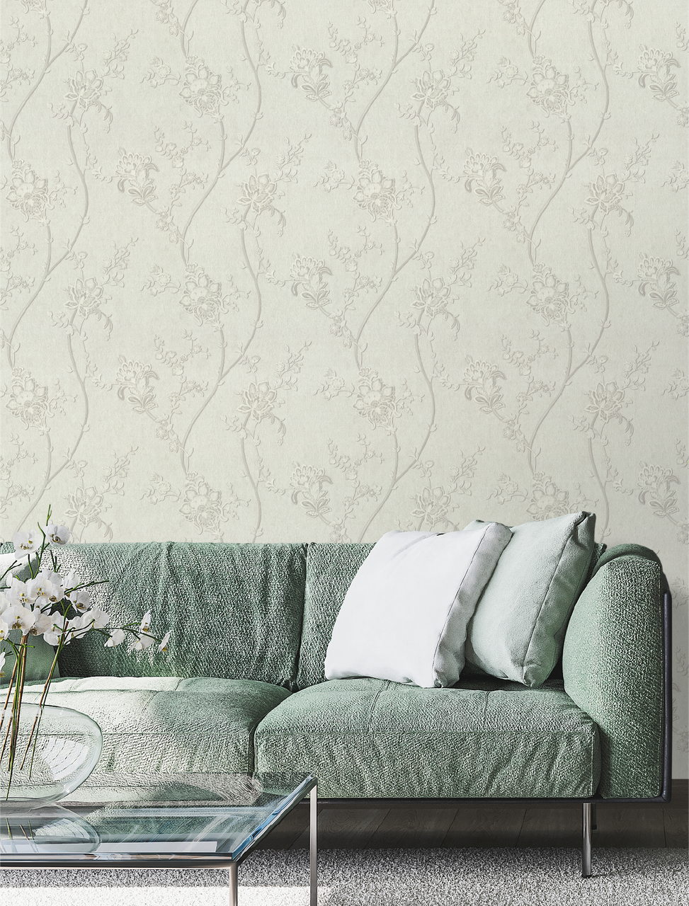 Hot Embossed wallpaper on Non-Woven Base Vinil Alanya PVIP 3-1572 Pearl 10,05 x 1,06 m