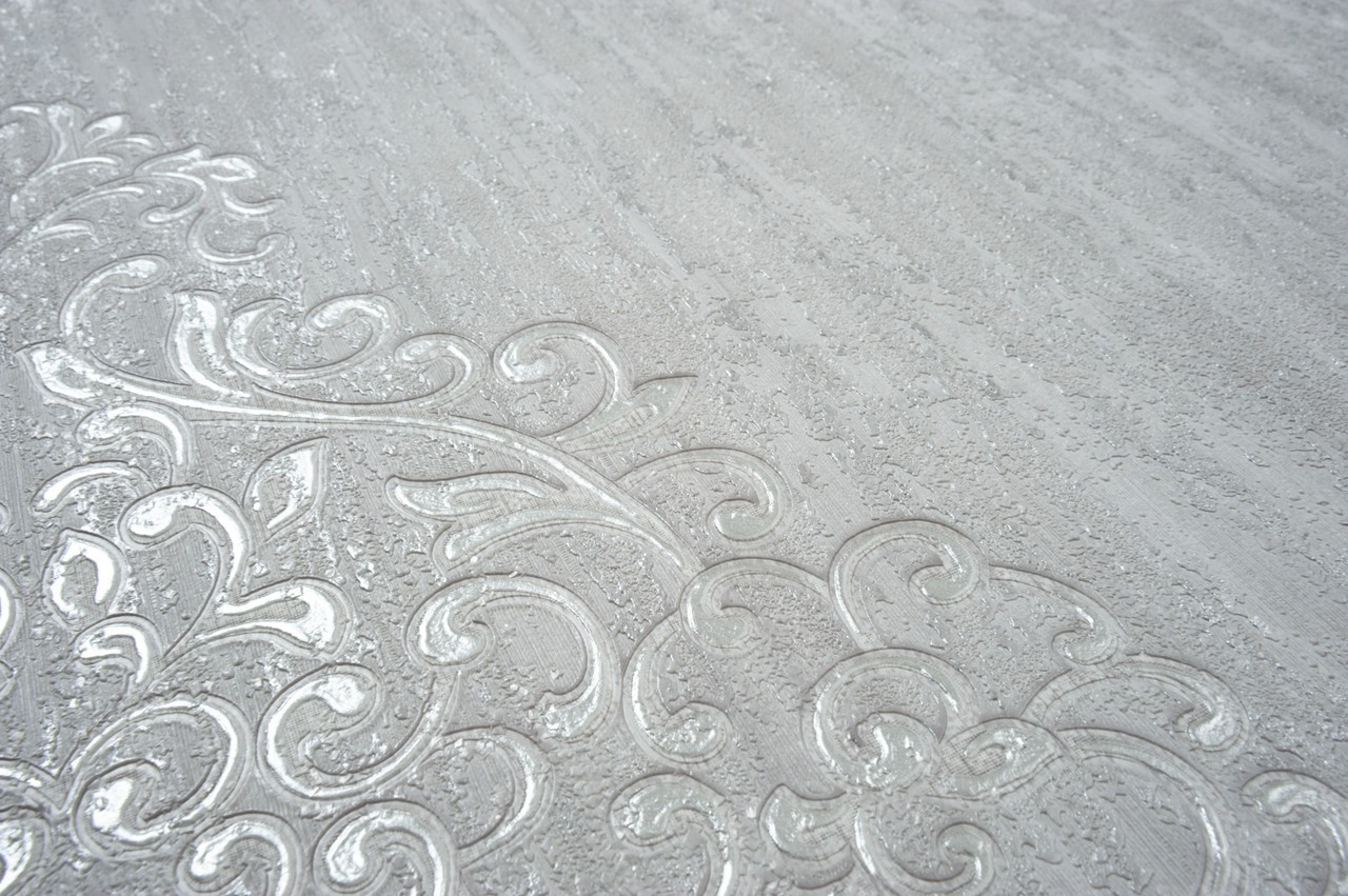 Hot Embossed wallpaper on Non-Woven Base Vinil Irene TFSH 4-1436 Gray-Purple 10,05 x 1,06 m
