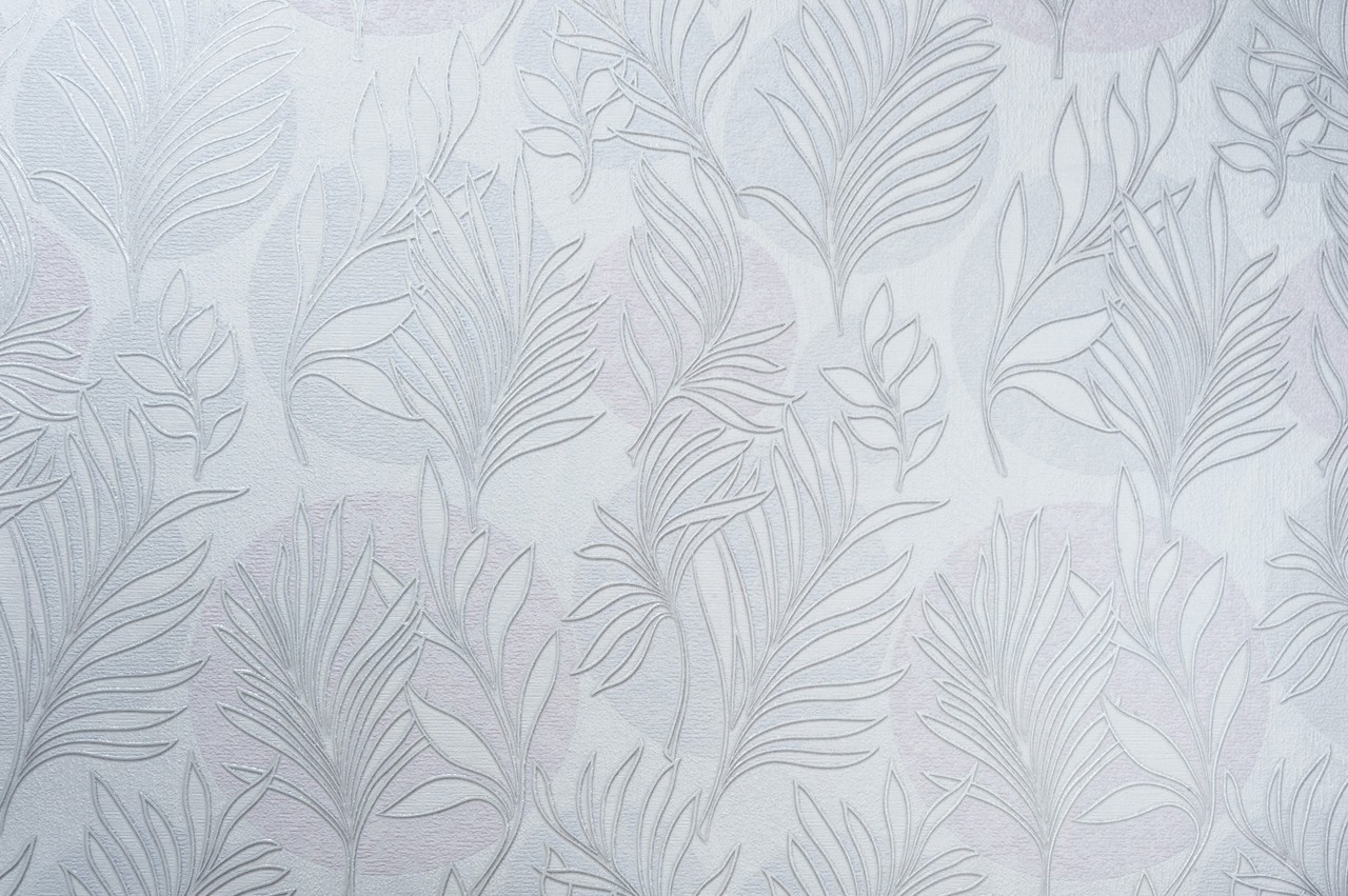 Vinyl Foam wallpaper on non-woven base Vinil Fern DHV-1591/1 Light-Gray 10,05 x 1,06 m