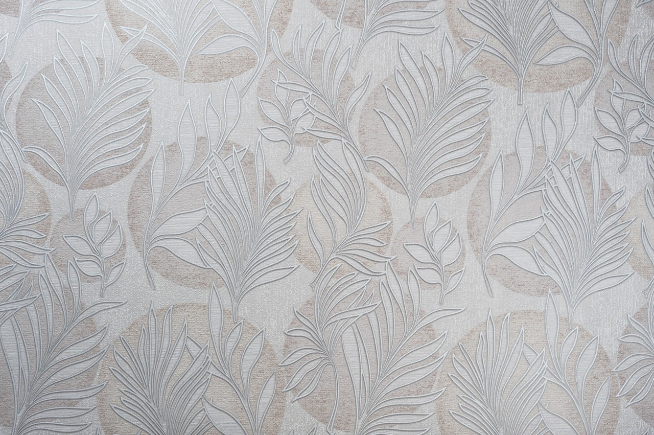Vinyl Foam wallpaper on non-woven base Vinil Fern DHV-1591/3 Beige 10,05 x 1,06 m