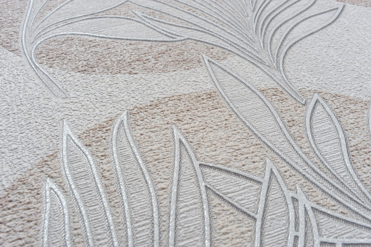 Vinyl Foam wallpaper on non-woven base Vinil Fern DHV-1591/3 Beige 10,05 x 1,06 m