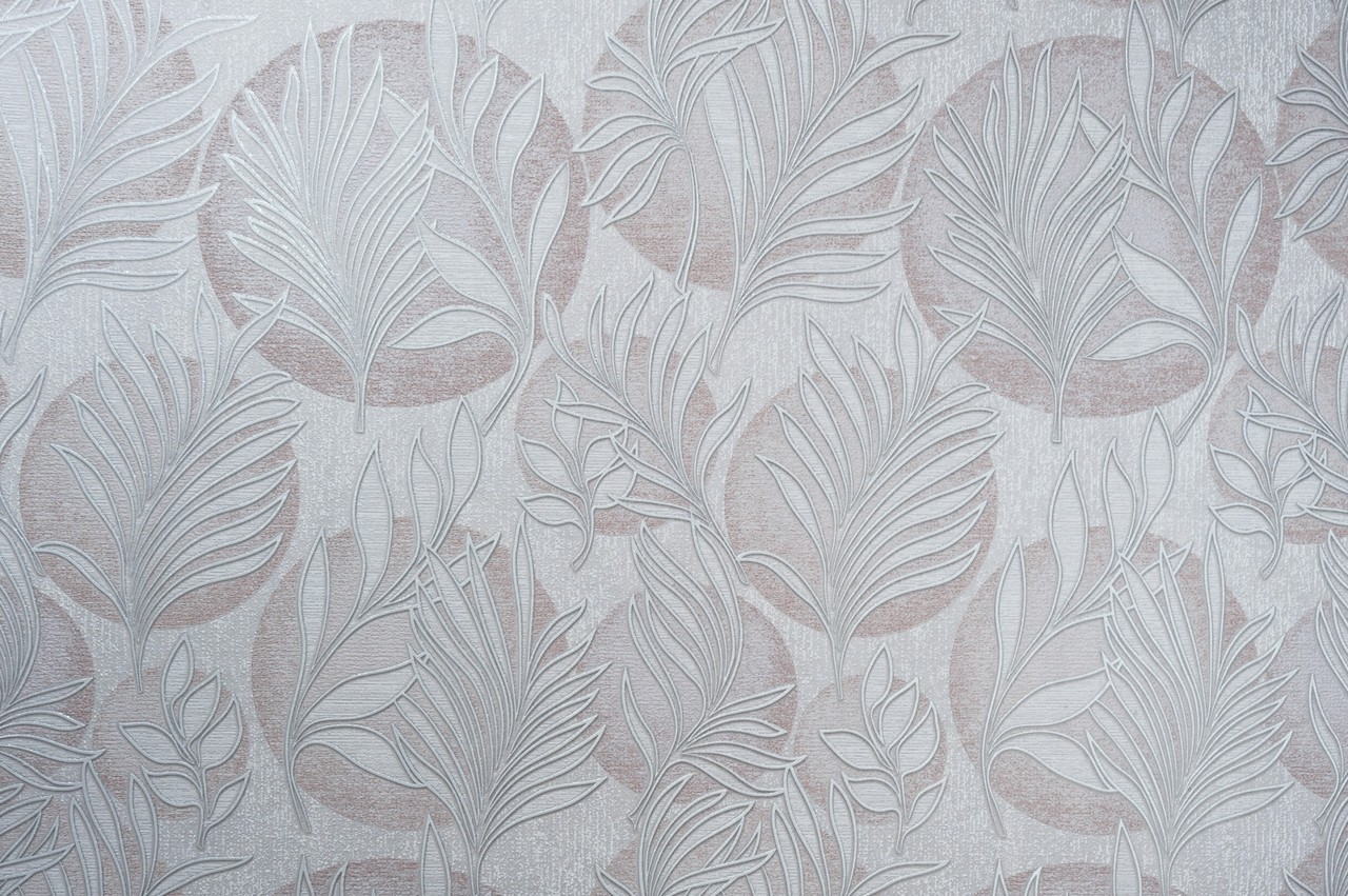 Vinyl Foam wallpaper on non-woven base Vinil Fern DHV-1591/4 Brown 10,05 x 1,06 m