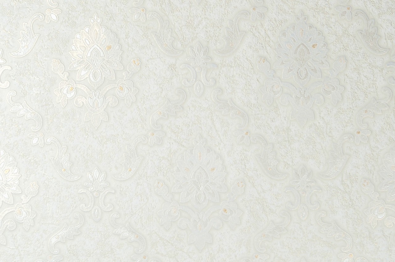 Vinyl Foam wallpaper on non-woven base Vinil Klein KFS 1-1525 White-Golden-Pearl 10,05 x 0,53 m