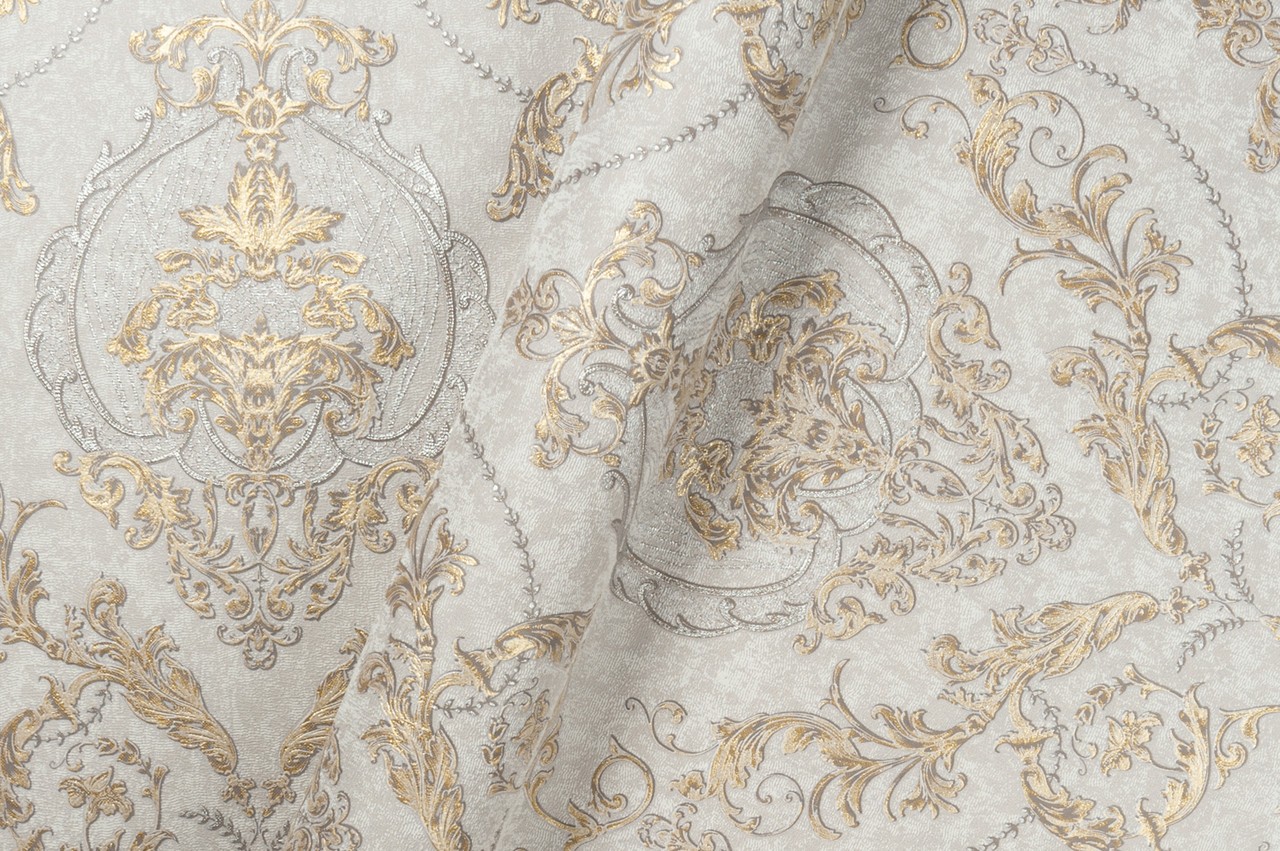 Vinyl Foam wallpaper on non-woven base Vinil Malena KFV 2-1629 Gray-Brown 10,05 x 0,53 m