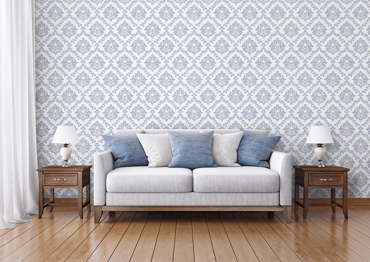 Vinyl Foam wallpaper on non-woven base Vinil Golden DHV-1490/2 Light Gray 10,05 x 1,06 m