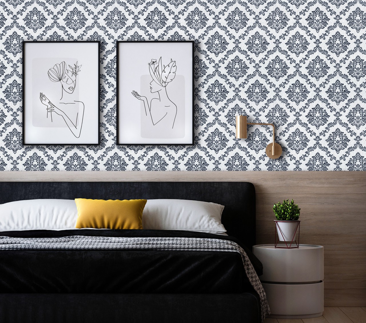 Vinyl Foam wallpaper on non-woven base Vinil Golden DHV-1490/3 Beige 10,05 x 1,06 m
