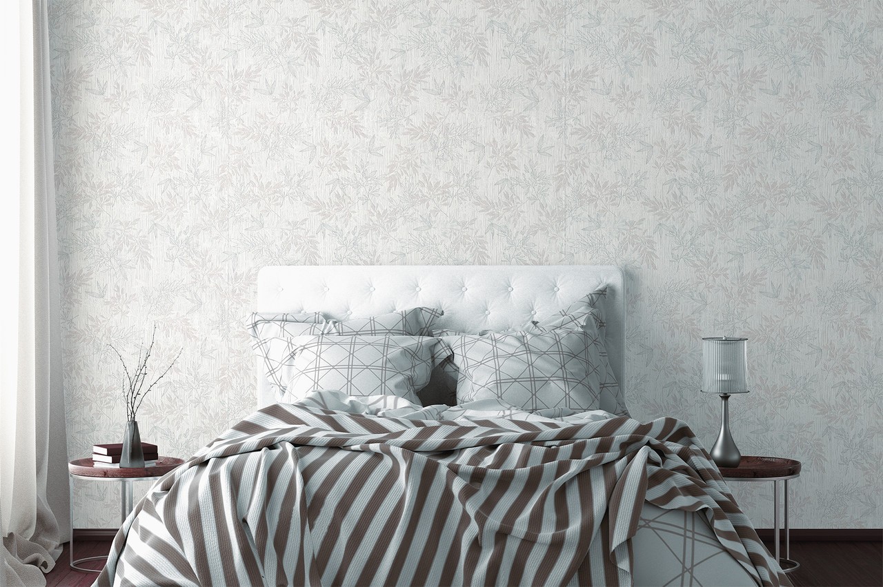 Vinyl Foam wallpaper on non-woven base Vinil Cashmere DHV-1594/5 Gray 10,05 x 1,06 m