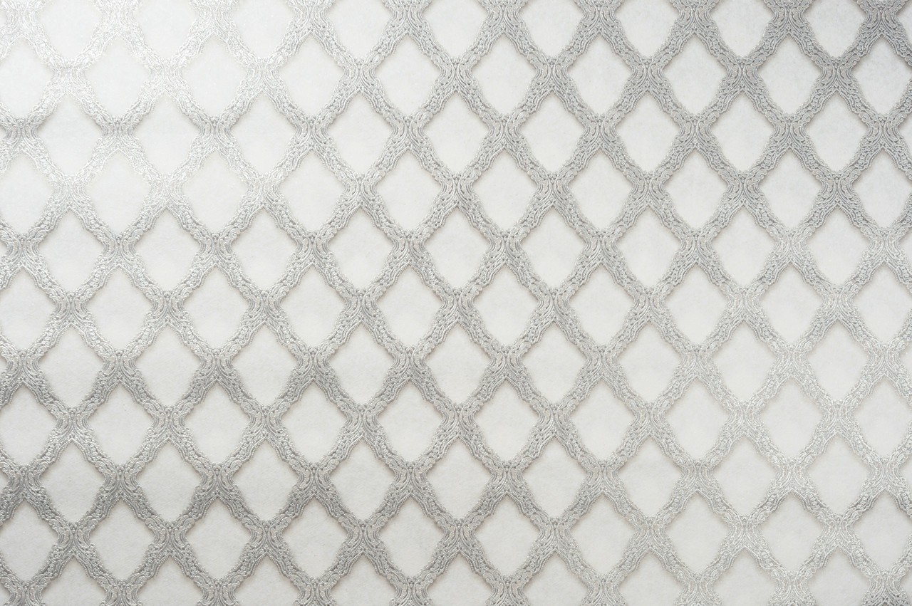 Vinyl Foam wallpaper on non-woven base Vinil CHARLOTTE DHV-1197/3 Light-Silver 10,05 x 1,06 m