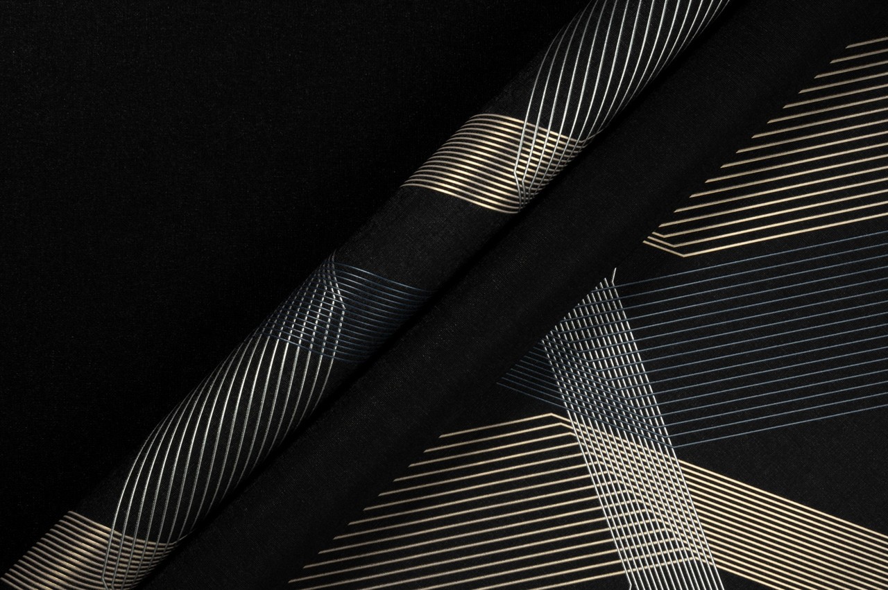 Hot Embossed wallpaper on Non-Woven Base Vinil Fringe SHT 7-1469 Black 10,05 x 1,06 m