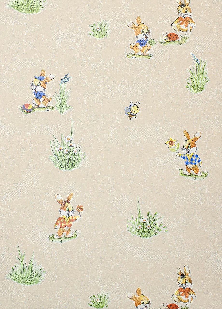 Vinyl Foam wallpaper on paper backing Vinil Bunnies WKS 1-1337 Pearch 10,05 x 0,53 m