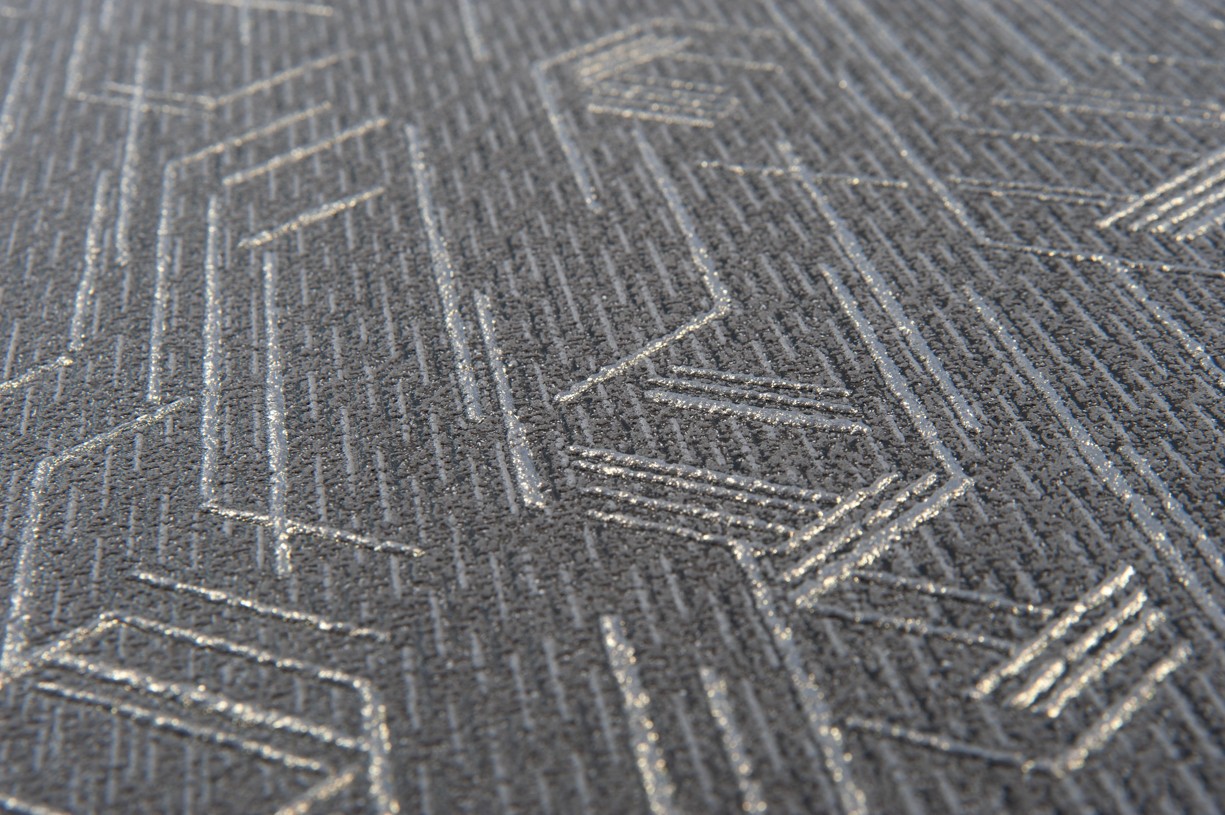 Vinyl Foam wallpaper on non-woven base Vinil Shamani  DHS-1478/5 Black 10,05 x 1,06 m