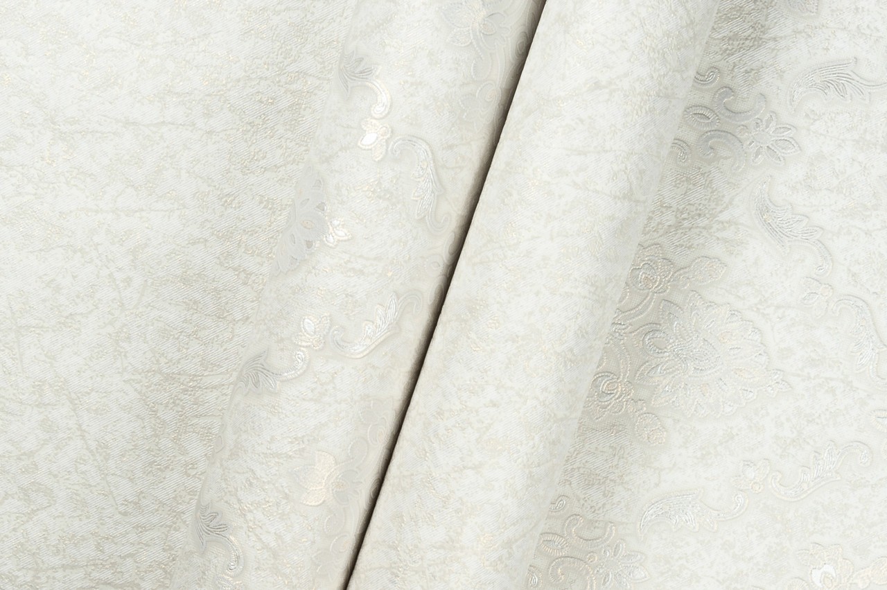 Vinyl Foam wallpaper on non-woven base Vinil Klein KFS 1-1524 White-Golden-Pearl 10,05 x 0,53 m