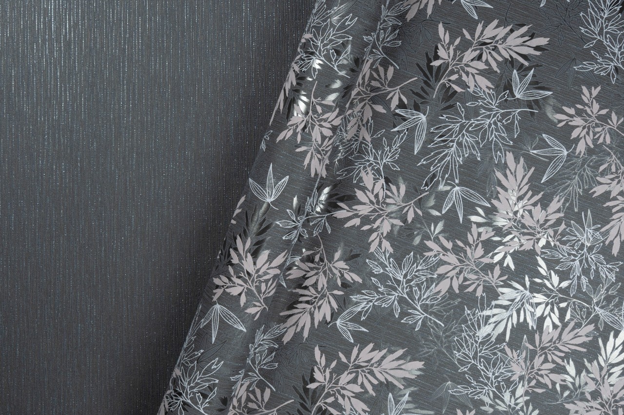 Vinyl Foam wallpaper on non-woven base Vinil Cashmere  DHS-1581/6 Dark Gray 10,05 x 1,06 m