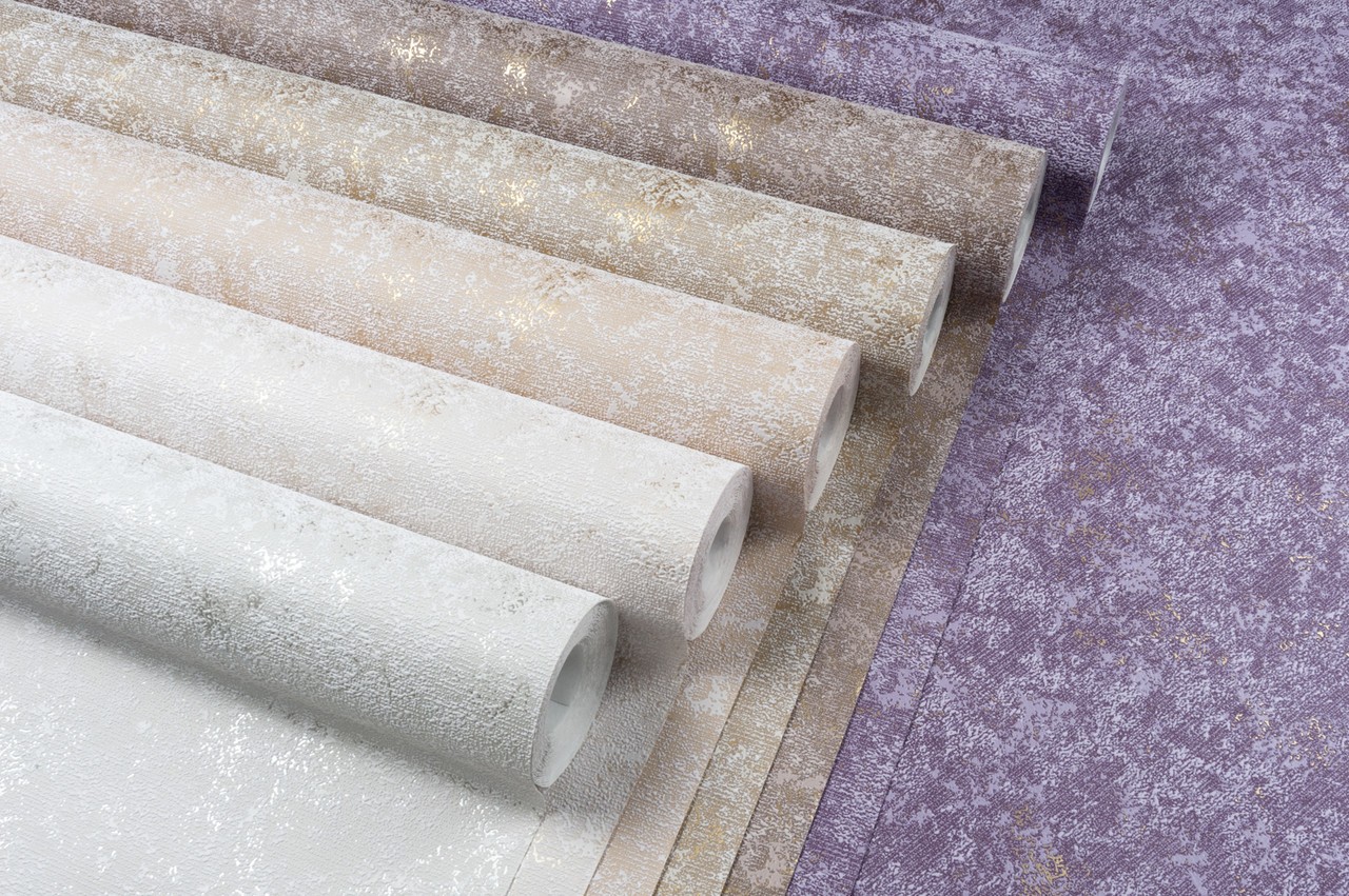 Vinyl Foam wallpaper on non-woven base Vinil Avery DHN-1500/6 Purple 10,05 x 1,06 m