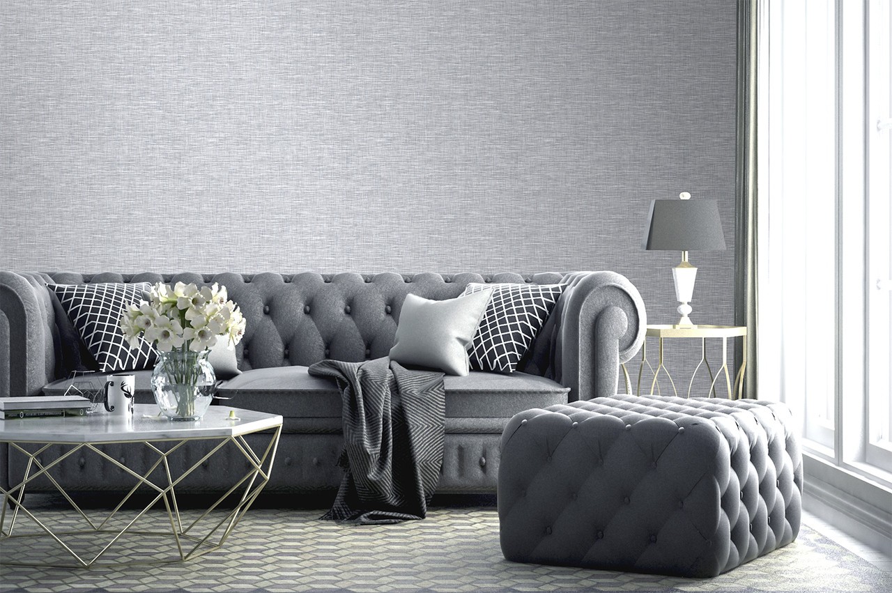 Wallpaper with silk-screen printing on non-woven backing Vinil Textile SHT 6-1559 Gray-Beige (1,06С…10,05 m)