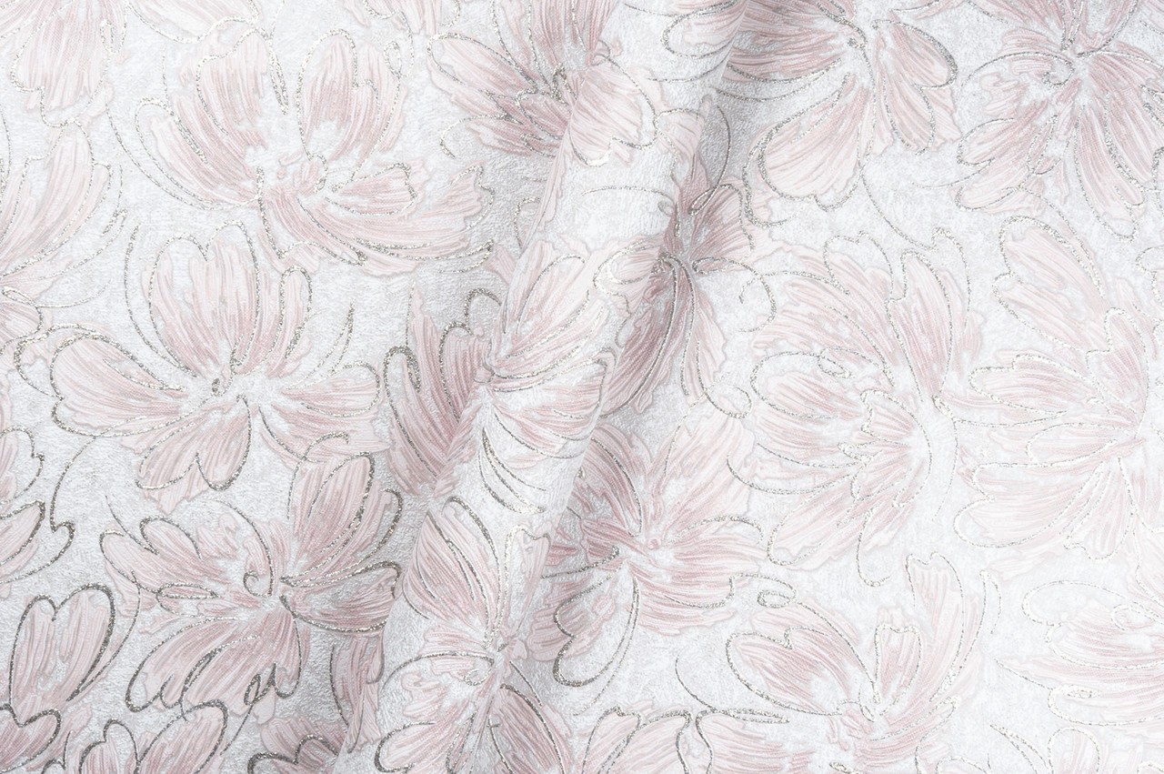 Vinyl Foam wallpaper on non-woven base Vinil Pure DHL-1652/1 Gray-Light Pink (1,06С…10,05 m)
