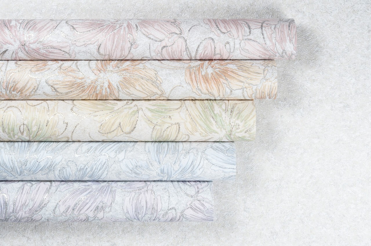 Vinyl Foam wallpaper on non-woven base Vinil Pure  DHS-1586/2 Gray-Beige (1,06С…10,05 m)