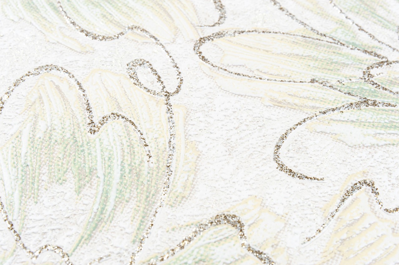 Vinyl Foam wallpaper on non-woven base Vinil Pure DHL-1652/3 Light Yellow Green(1,06С…10,05 m)