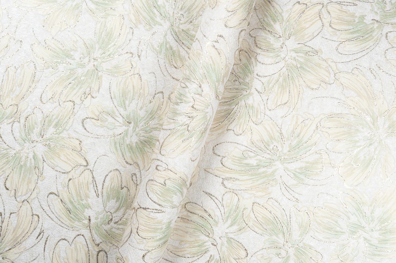 Vinyl Foam wallpaper on non-woven base Vinil Pure DHL-1652/3 Light Yellow Green(1,06С…10,05 m)