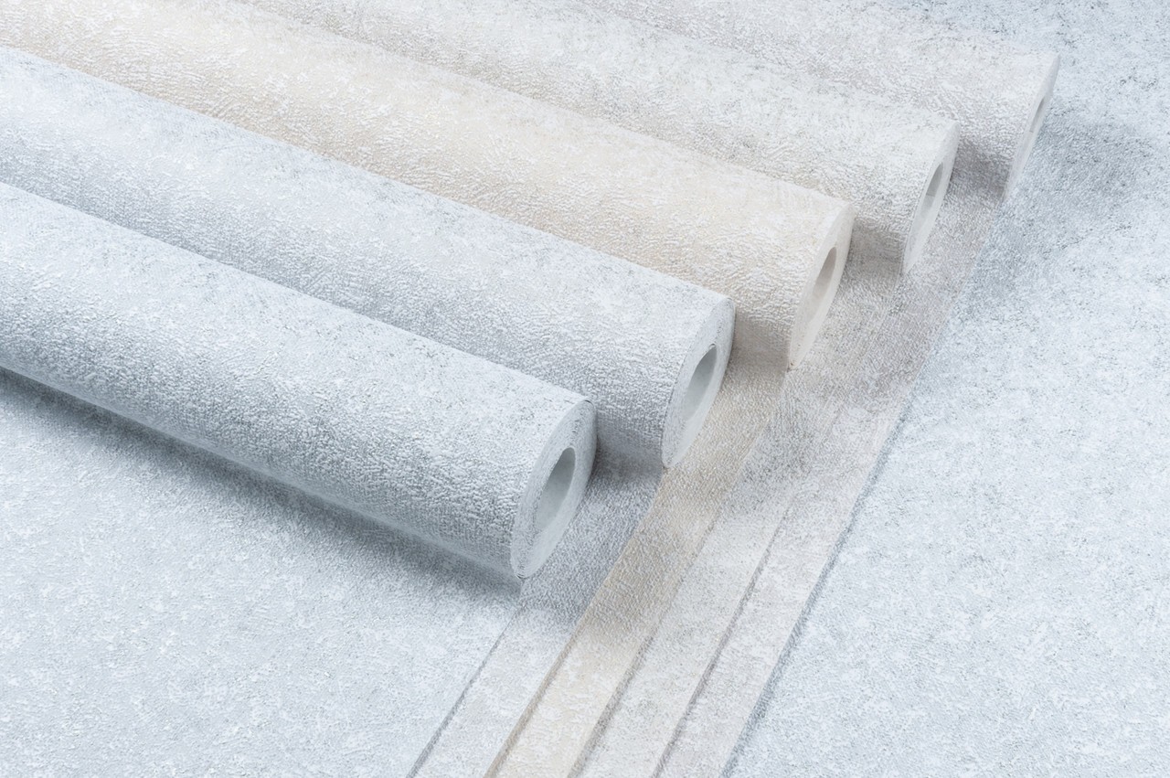 Vinyl Foam wallpaper on non-woven base Vinil Pure  DHS-1586/5 Gray Blue (1,06С…10,05 m)
